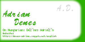 adrian denes business card